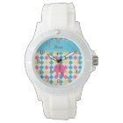 Personalised name pink elephant colourful argyle