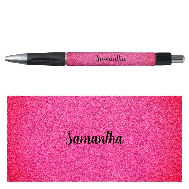 Personalised Name Pink Glitter (Personalized Name Pink Glitter Pen)