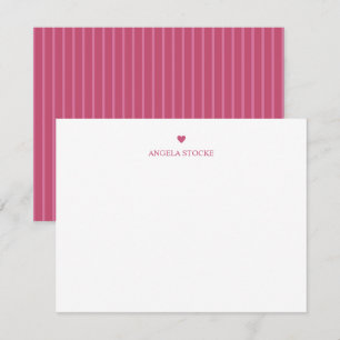 Personalised Name Pink Heart Card