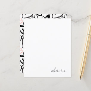 Personalised Name Pink Hearts Stationery Paper