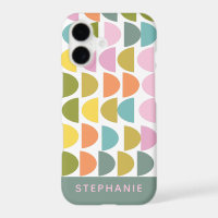Personalised Name Playful Pastel Retro Geometric 