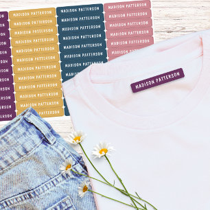 Personalised Name Plum Ochre Slate Blue Rose