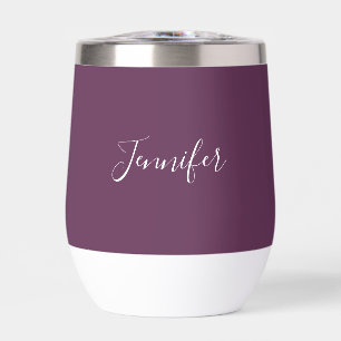 Personalised name Plum Purple Script Simple