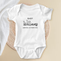 Personalised Name Pregnancy Announcement Baby Body