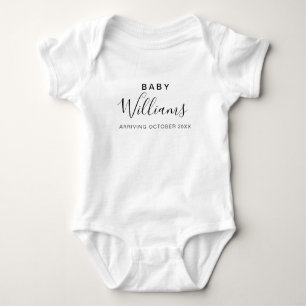 Personalised Name Pregnancy Announcement Baby Bodysuit