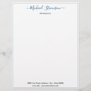Personalised Name Profession Address Letterhead