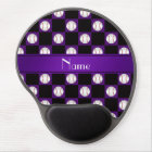 Personalised name purple baseball checkers