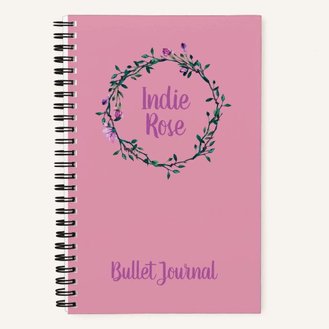 Personalised Name Purple Bullet Journal (Front)