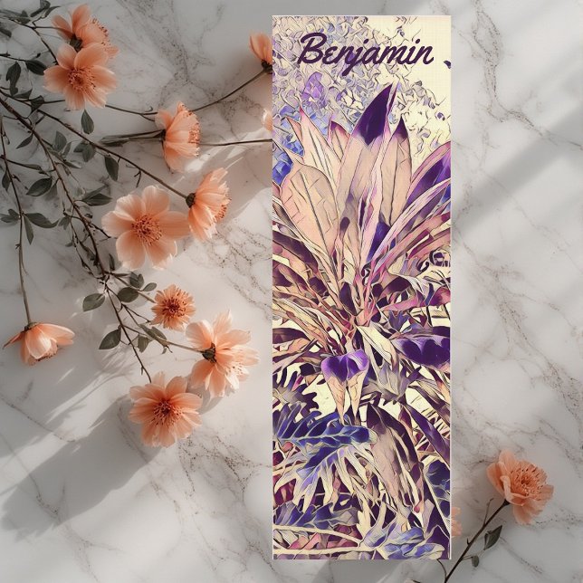 Personalised Name Purple Bush Watercolor Art Yoga Mat (Personalized Name Purple Bush Watercolor Art Yoga Mat)
