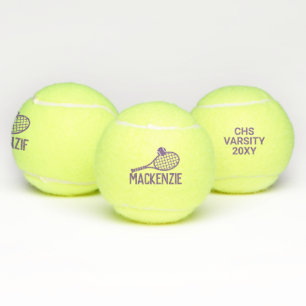 Personalised Name Purple Custom Tennis Balls
