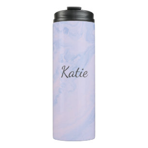 Personalised Name Purple Marble Chic Party Favour Thermal Tumbler
