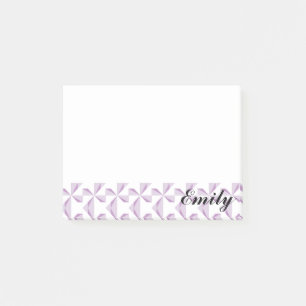 Personalised Name Purple Pinwheels Post-it Notes