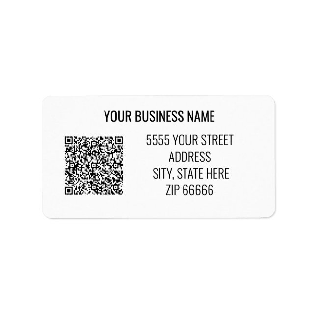 Personalised Name QR Code Return Address Labels (Front)