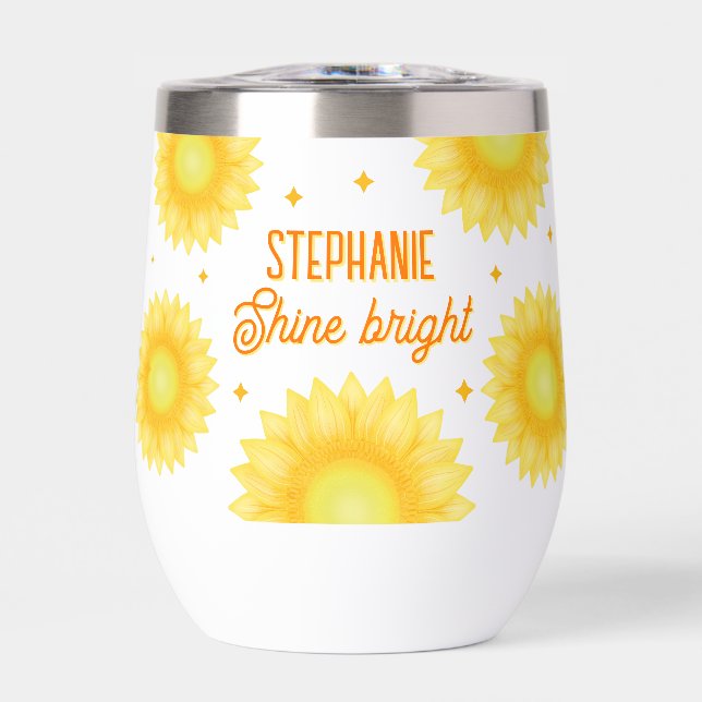 Personalised Name Quote Sunflower Motivational (Front)