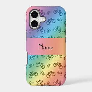 Personalised name rainbow bicycle pattern