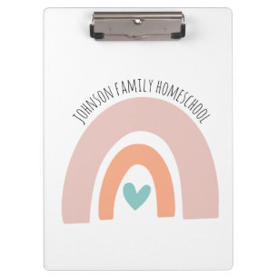 Personalised Name Rainbow Homeschool Clipboard