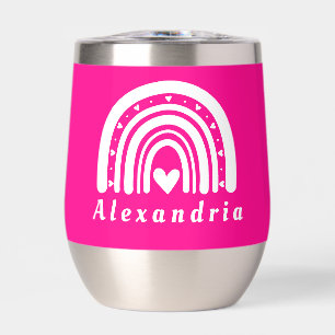 Personalised Name Rainbow Hot Pink