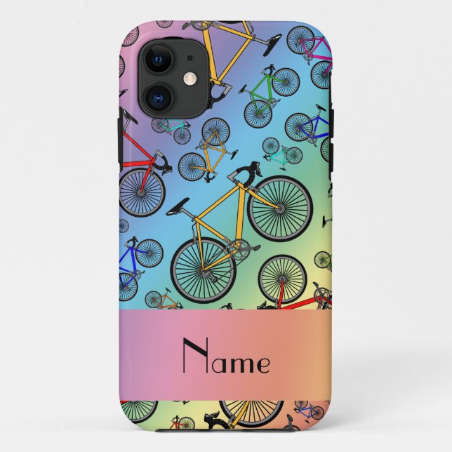 Personalised name rainbow road bikes Case-Mate iPhone case (Back)