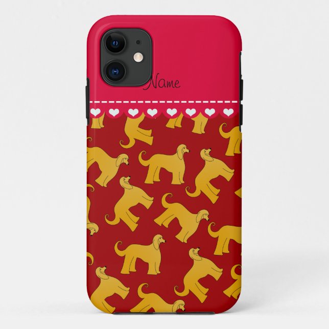 Personalised name red afghan hound dogs Case-Mate iPhone case (Back)