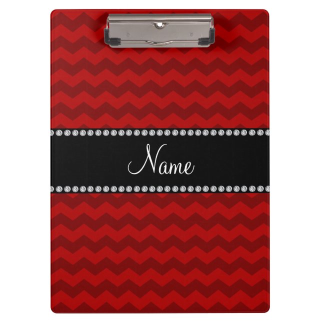 Personalised name red chevrons clipboard (Front)