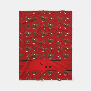 Personalised name red eagles fleece blanket
