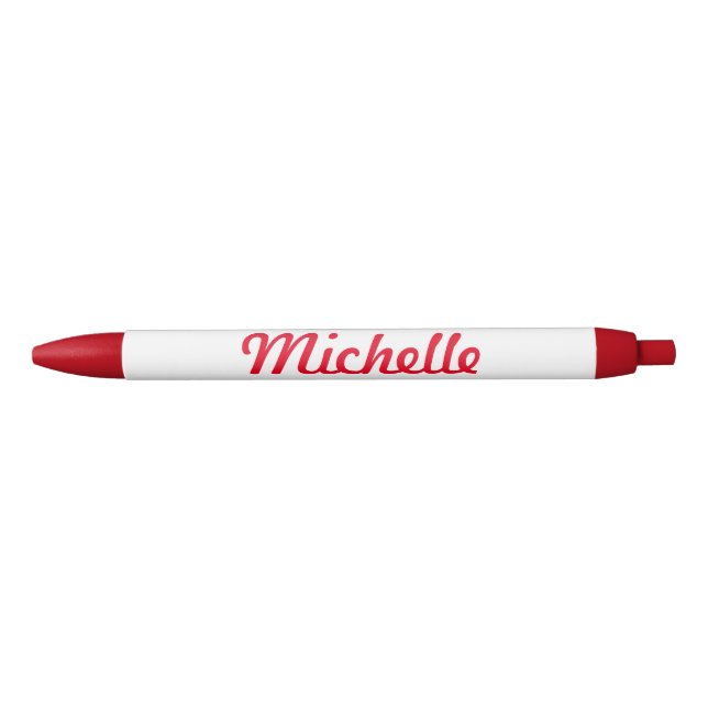 Personalised name red pen for office or school (Front)
