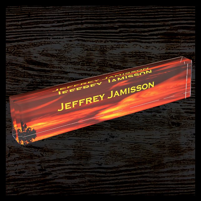 Personalised Name Red Sky Acrylic Nameplate (Creator Uploaded)