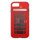 Personalised Name Red Telephone Box iPhone 7 case