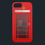 Personalised Name Red Telephone Box iPhone 7 case<br><div class="desc">Personalised signage text is editable on-page or via the " it!" button for more advanced font, size and colour changes. Signage width and height can accommodate quite long names and phrases as well as capitalised and small case letters. Typography design has been kept very similar to the real signage used....</div>