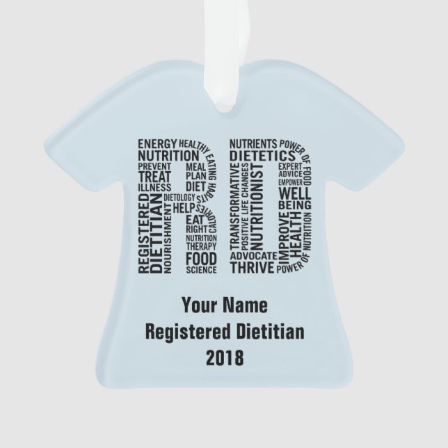 Personalised Name Registered Dietician RD Ornament (Front)