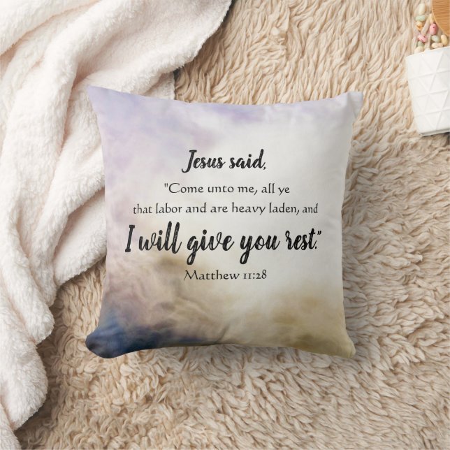 Personalised Name Rest Scripture Throw Pillow (Blanket)