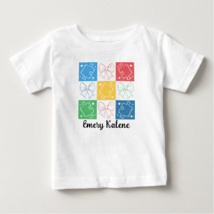 Personalised Name Retro Chequered Autism Awareness Baby T-Shirt