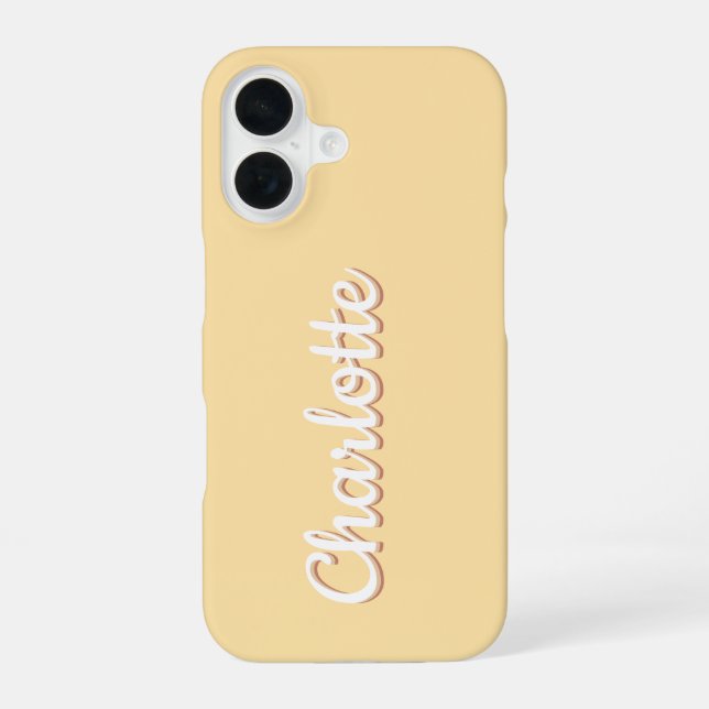 Personalised Name Retro Font iPhone 16 Case (Back)