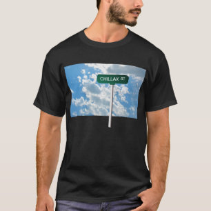 Personalised Name Road Street Sign on Blue Sky T-Shirt