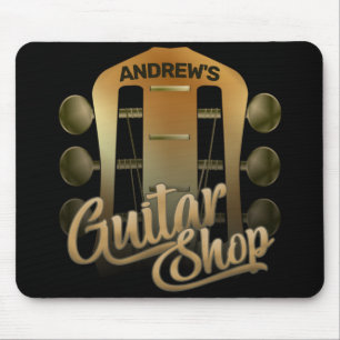 Personalised NAME Rock Music Guitar Shop Musician Mouse Mat