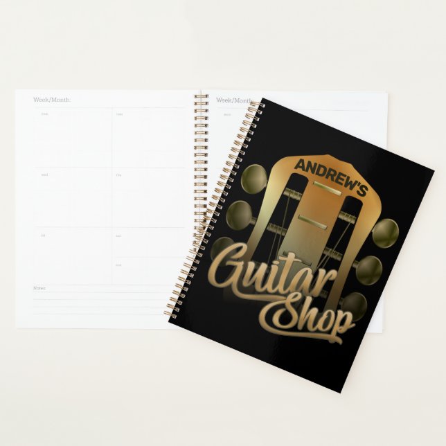 Personalised NAME Rock Music Guitar Shop Musician Planner (Display)