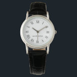 Personalised Name Roman Numerals Watches<br><div class="desc">A personalised name Roman numeral watch created in a minimal style.</div>