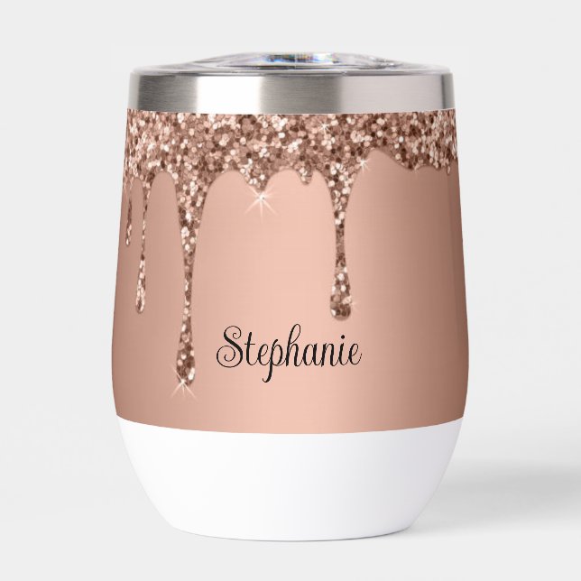 Personalised name Rose Gold Script Monogram (Front)