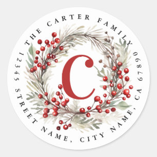 Personalised Name Round Address Labels