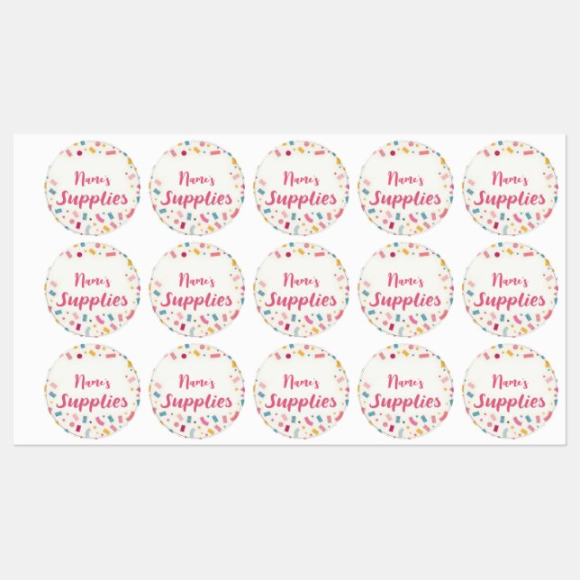 Personalised “[Name]’s Supplies” (Sheet)