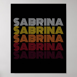 Personalised Name Sabrina Vintage Sabrina Retro  Poster