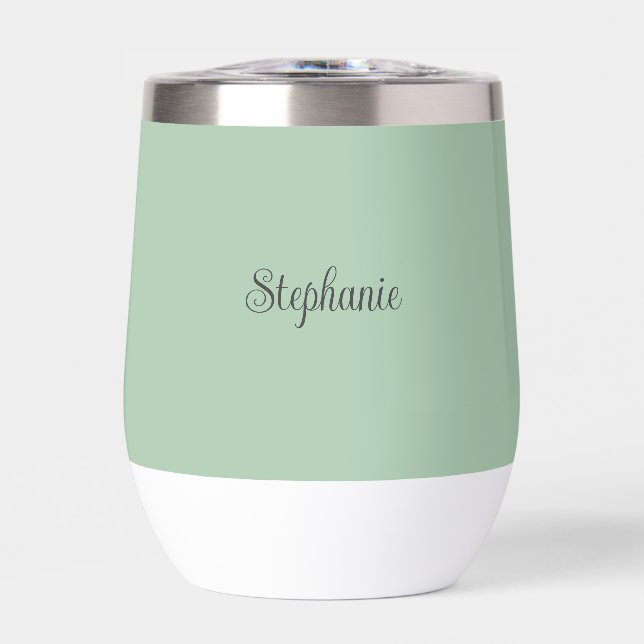 Personalised name Sage Green Script Monogram (Front)