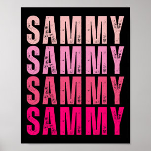 Personalised Name Sammy I Love Sammy Vintage  Poster