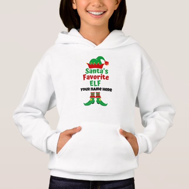 Personalised Name Santa's Favourite Elf (Front)