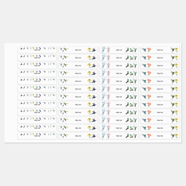 Personalised Name School Waterproof  Labels (Sheet)