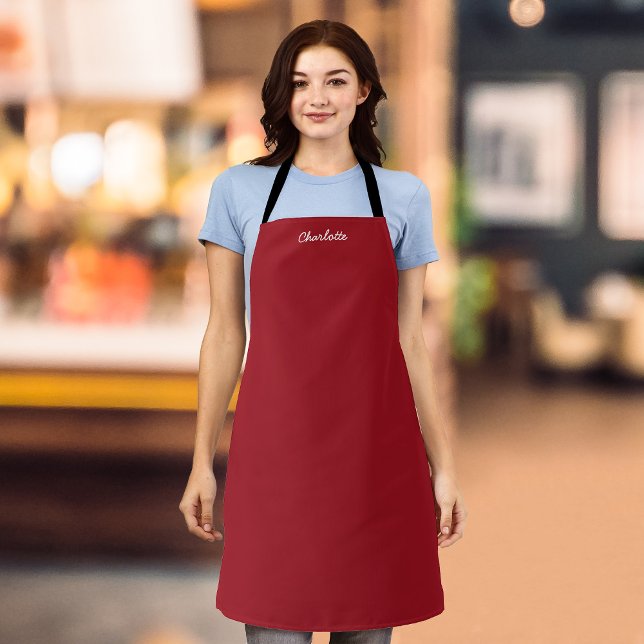 Personalised Name Script Fully Editable Colours Apron (Creator Uploaded)