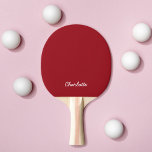 Personalised Name Script Fully Editable Colours Ping Pong Paddle<br><div class="desc">Ping Pong Paddle featuring your name in script with fully editable colours. You can click customise to change the background colour Personalise it by replacing the placeholder text. For more options such as to change the font and its size click the "Customise" button. *Please note that the Zazzle Watermark that...</div>