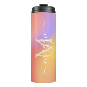 Personalised Name Script Monogram Thermal Tumbler