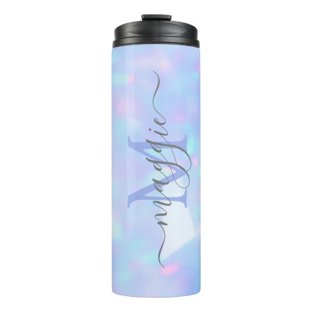 Personalised Name Script Monogram Thermal Tumbler (Front)