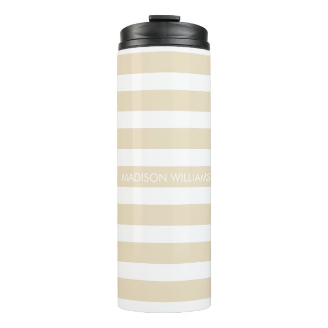 Personalised Name Script Monogram Thermal Tumbler (Front)